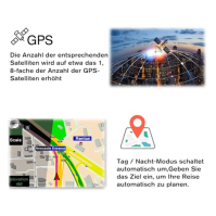 AWESAFE Bluetooth navigace do auta se zadní kamerou, 7palcový dotykový displej, 2023 map Evropy zdarma, GPS navigace pro osobní 